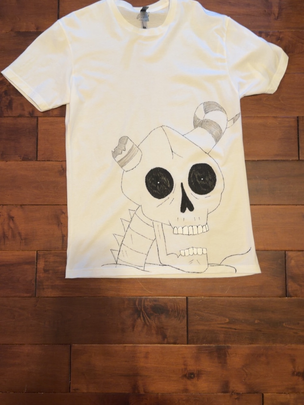 Next Level Apparel White Short Sleeve with hand painted design